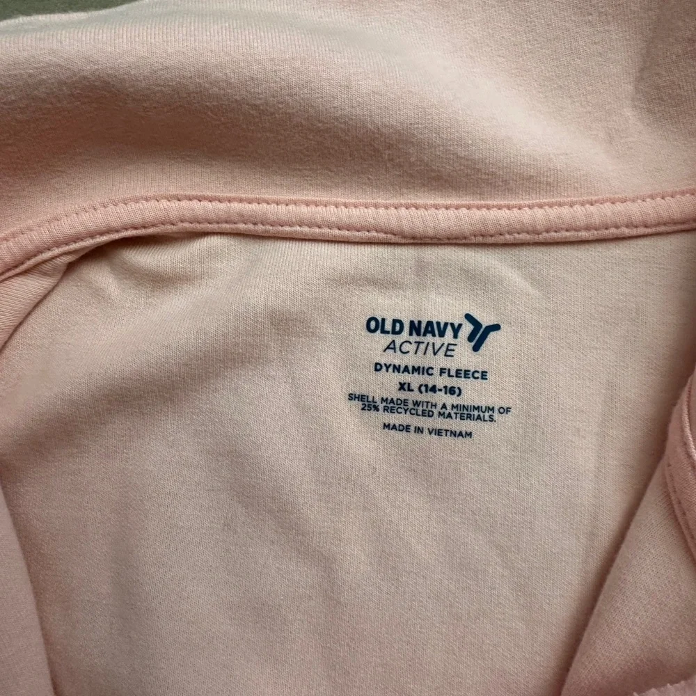 OLD NAVY Light Coral Quarter-Zip Fleece Pullover $19 SIZE Extra Large (GIRLS) XL - Picture 4 of 5
